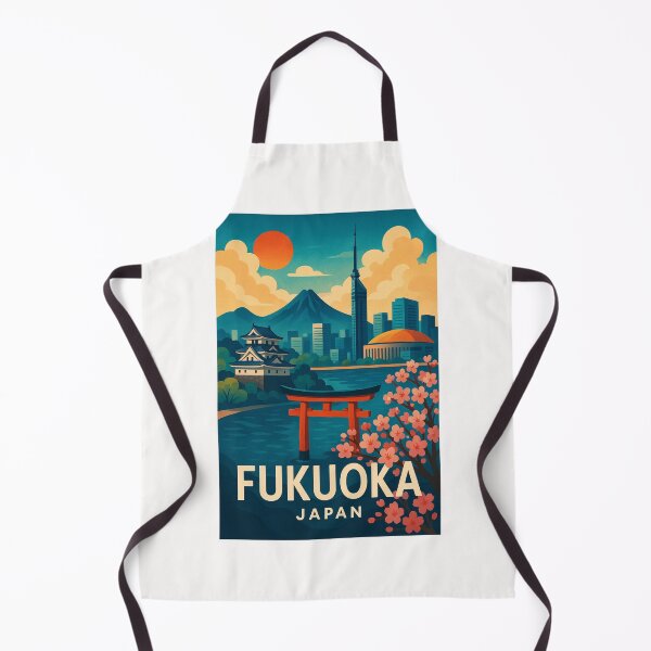 Item preview, Fukuoka Japan Skyline with Cherry Blossoms and Torii designed and sold by Places On Earth.