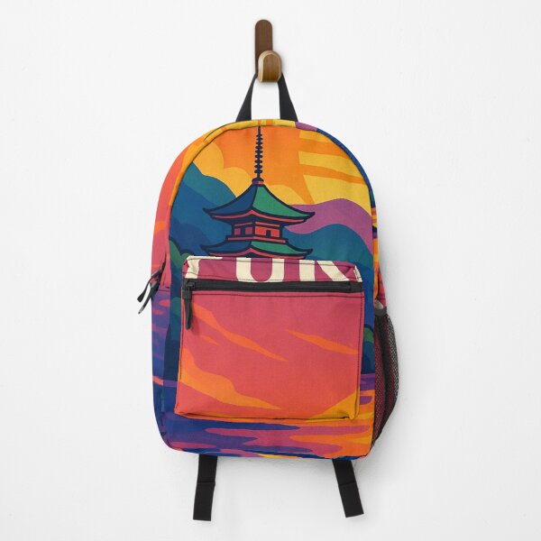 Item preview, Fukuoka Sunset Skyline with Pagoda and Tower designed and sold by Places On Earth.