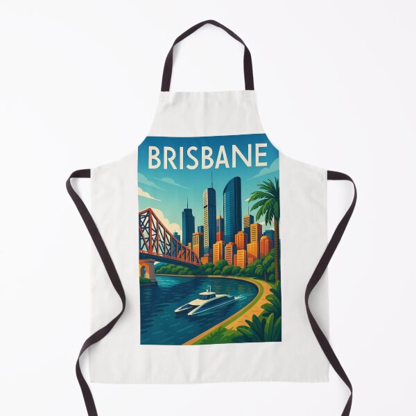 Item preview, Brisbane City View with Ferry and Story Bridge designed and sold by Places On Earth.