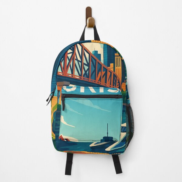 Item preview, Brisbane City View with Ferry and Story Bridge designed and sold by Places On Earth.