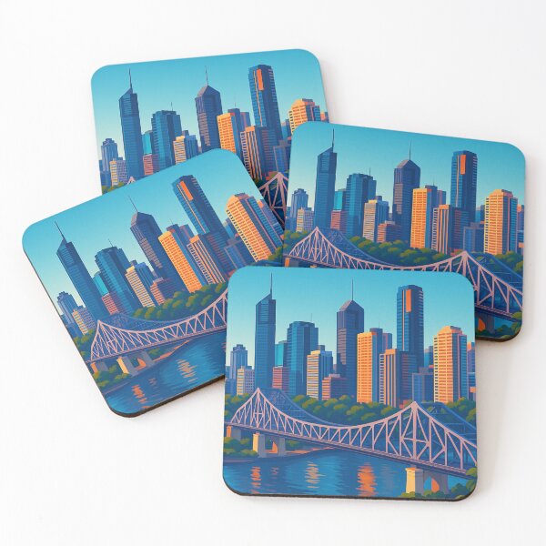 Item preview, Brisbane Skyline with Story Bridge and River Reflections designed and sold by Places On Earth.