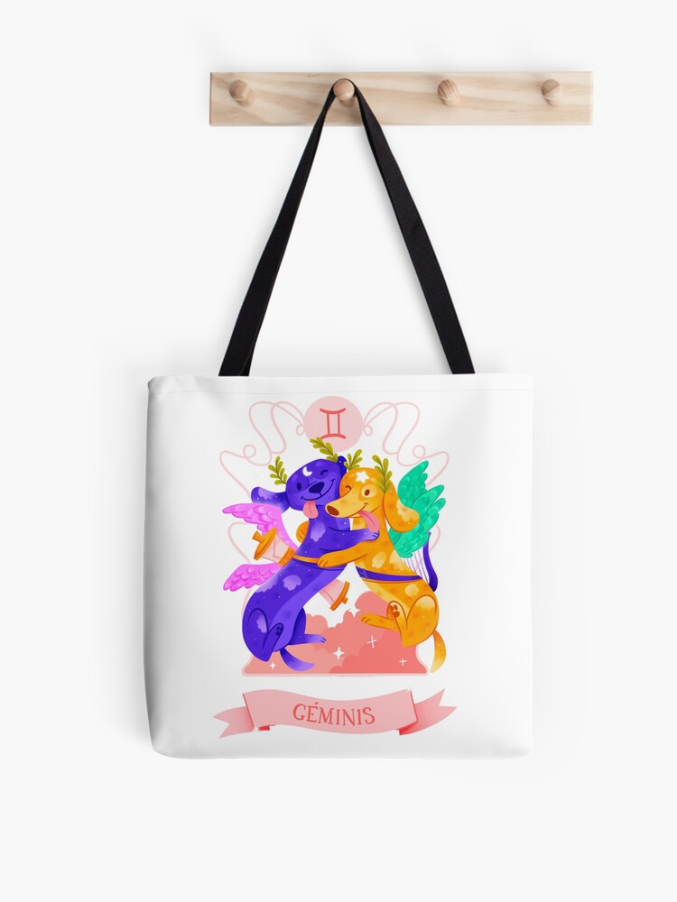 Thumbnail 1 of 2, Tote Bag, Dachshund Zodiac Gemini designed and sold by Hanawmin.
