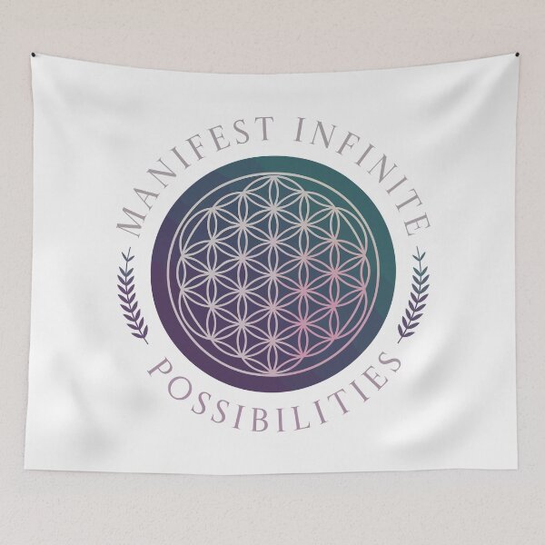 Item preview, Manifest Infinite Possibilities – Flower of Life Spiritual Art designed and sold by BeamiCreations.