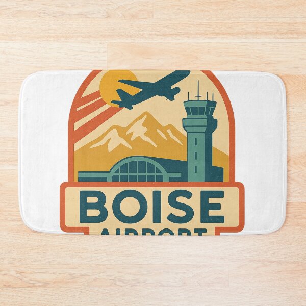 Item preview, Boise Airport Retro Patch with Mountains and Control Tower designed and sold by Aryabek.