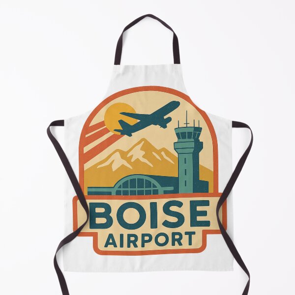 Item preview, Boise Airport Retro Patch with Mountains and Control Tower designed and sold by Aryabek.