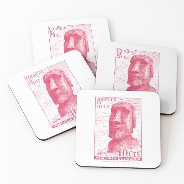 Item preview, 1965 Chile Easter Island Moai Statue Stamp  designed and sold by retrographics.