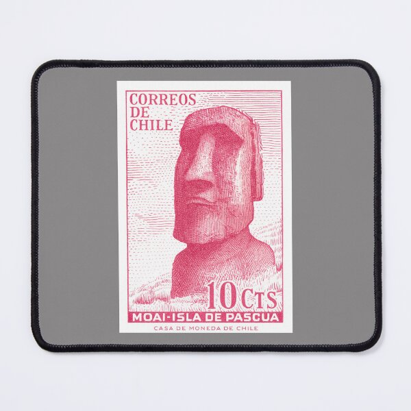 Item preview, 1965 Chile Easter Island Moai Statue Stamp  designed and sold by retrographics.