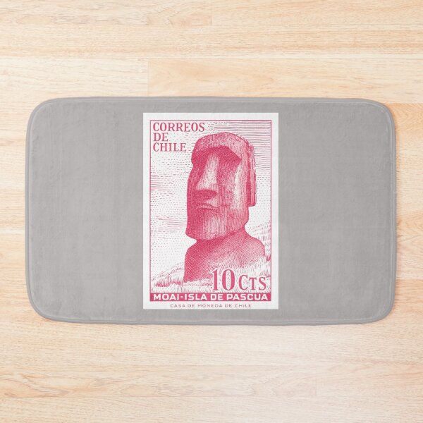 Item preview, 1965 Chile Easter Island Moai Statue Stamp  designed and sold by retrographics.