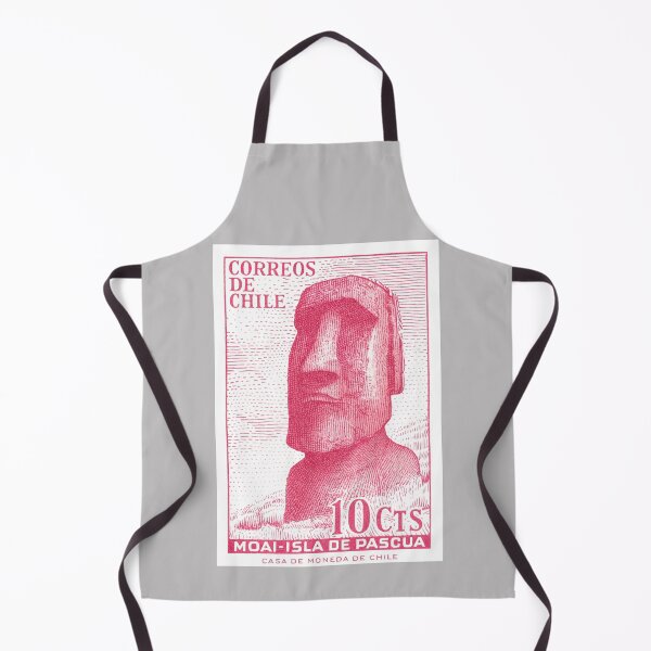 Item preview, 1965 Chile Easter Island Moai Statue Stamp designed and sold by retrographics.