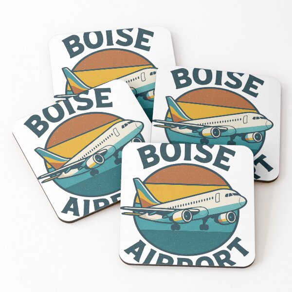 Item preview, Boise Airport Badge with Jet and Sunset Horizon  designed and sold by Aryabek.