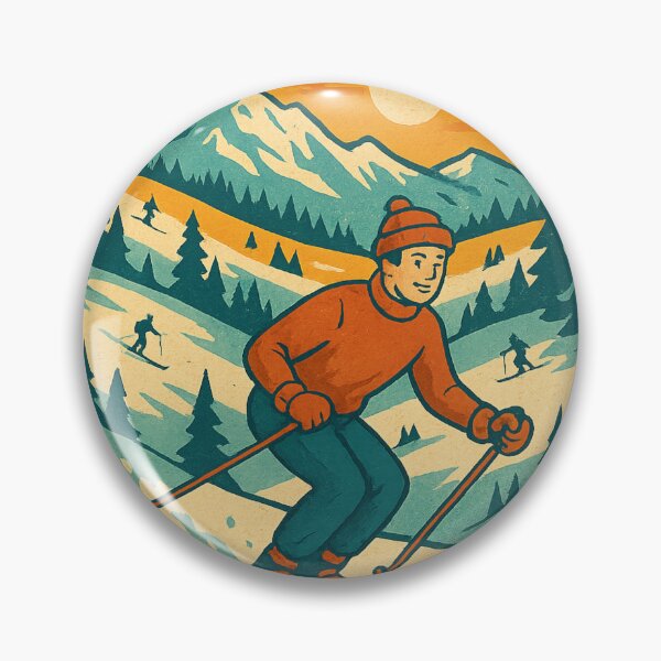 Item preview, Boyne Mountain Ski Resort Vintage Ski Scene designed and sold by Aryabek.