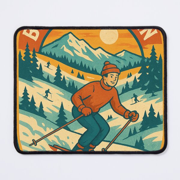 Item preview, Boyne Mountain Ski Resort Vintage Ski Scene designed and sold by Aryabek.