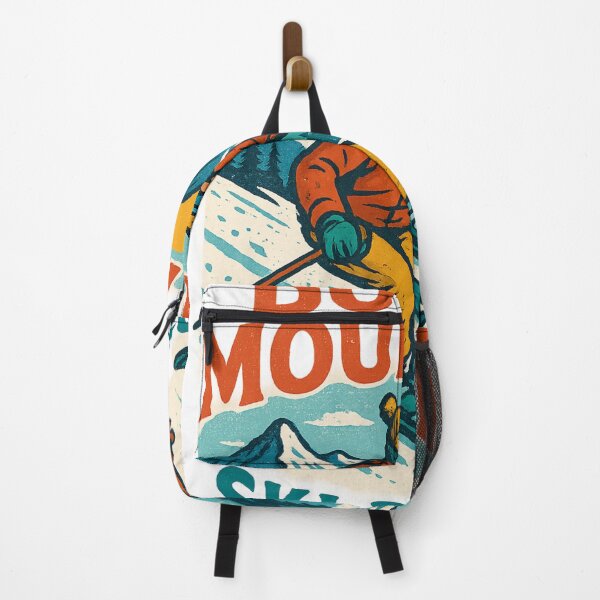 Item preview, Boyne Mountain Ski Scene with Snowy Peaks and Sunset designed and sold by Aryabek.