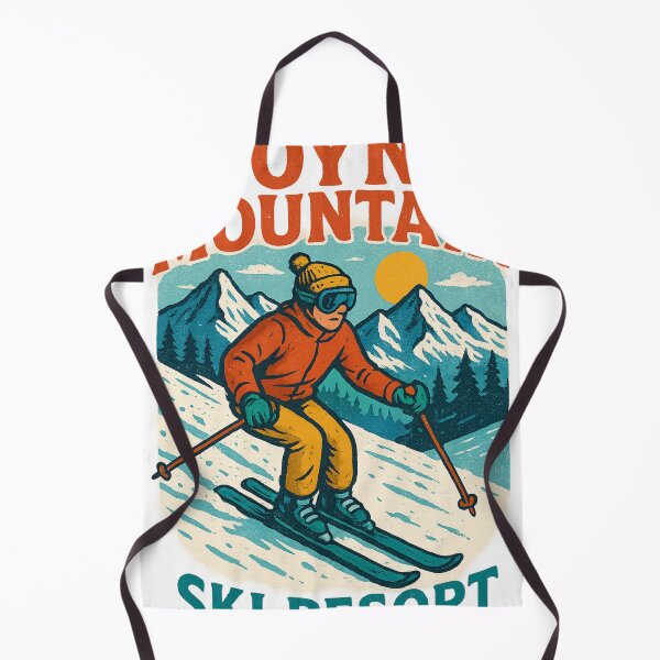 Item preview, Boyne Mountain Ski Scene with Snowy Peaks and Sunset designed and sold by Aryabek.
