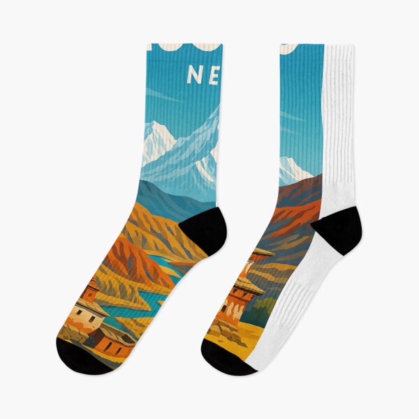 Item preview, Mustang Valley with Chortens and Himalayan Peaks, Nepal designed and sold by Aryabek.