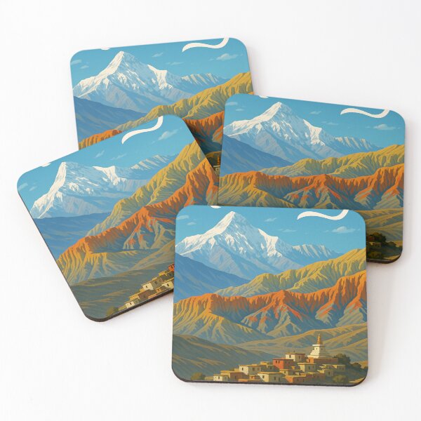 Item preview, Mustang Nepal Village beneath Himalayan Mountains designed and sold by Aryabek.