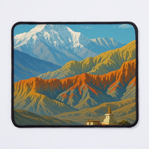 Item preview, Mustang Nepal Village beneath Himalayan Mountains designed and sold by Aryabek.