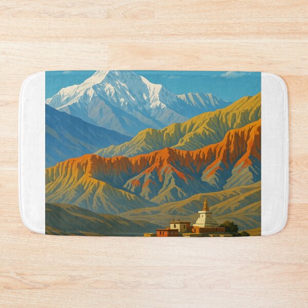 Item preview, Mustang Nepal Village beneath Himalayan Mountains designed and sold by Aryabek.