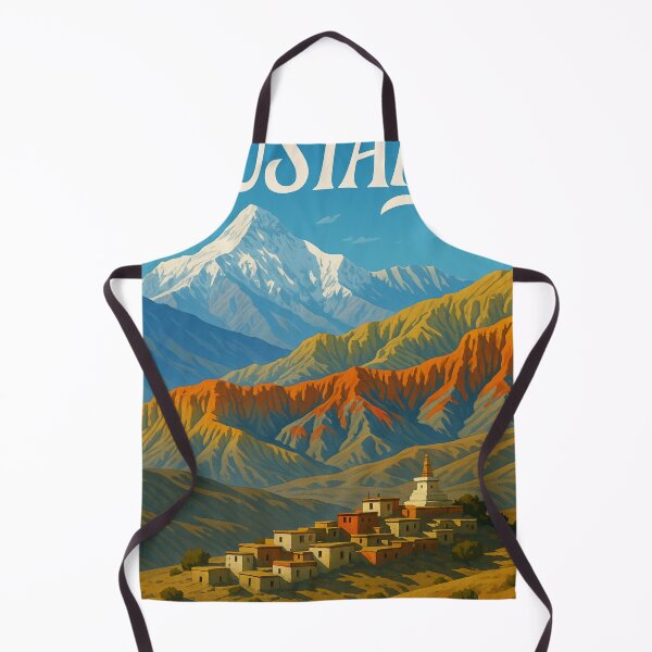 Item preview, Mustang Nepal Village beneath Himalayan Mountains designed and sold by Aryabek.