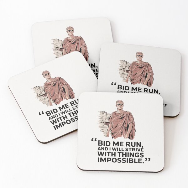 Item preview, “Bid Me Run” Shakespeare Quote – Julius Caesar Runner Design designed and sold by theatrefinery.