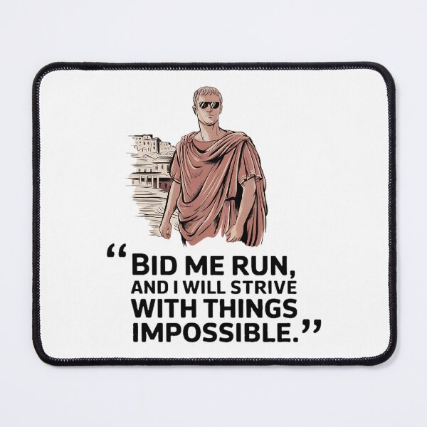 Item preview, “Bid Me Run” Shakespeare Quote – Julius Caesar Runner Design designed and sold by theatrefinery.
