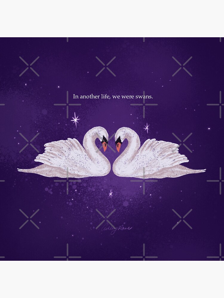 Thumbnail 3 of 3, Pin, In Another Life We We’re Swans designed and sold by thewhimsyash.