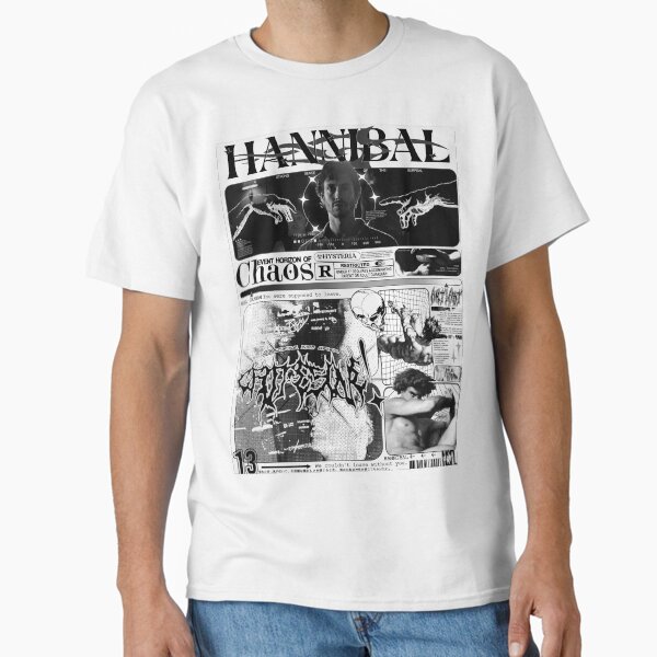 Vista previa del artículo con la obra «Camiseta de Hannibal de NBC: Horizonte de sucesos del caos», diseñado y vendido por neukrk.