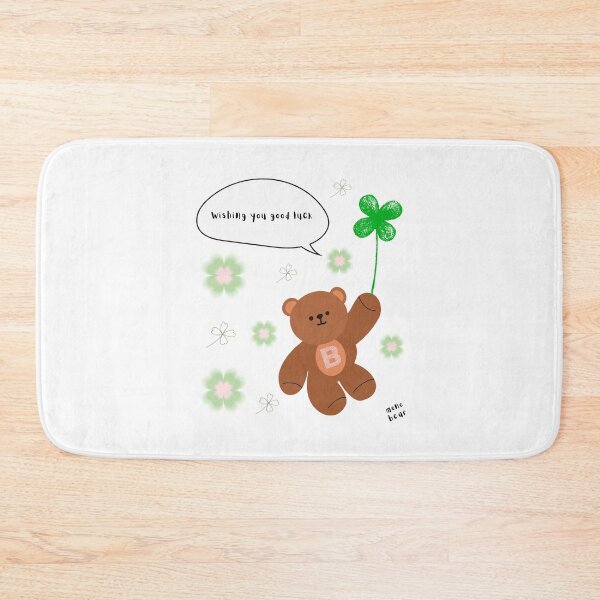 Item preview, Wishing You Good Luck – mono bear messages ( White / Transparent ) designed and sold by mintmono-studio.