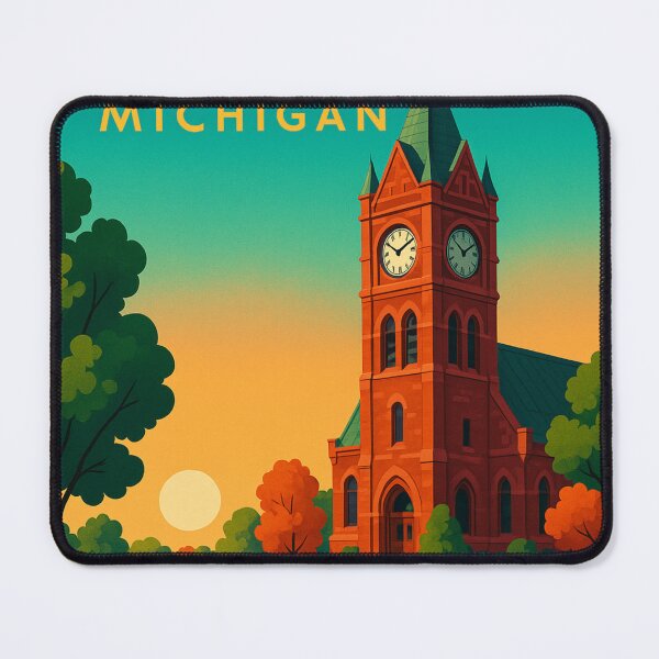 Item preview, Wayne Michigan Park Path and Historic Clock Tower designed and sold by Aryabek.