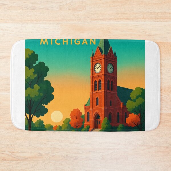 Item preview, Wayne Michigan Park Path and Historic Clock Tower designed and sold by Aryabek.