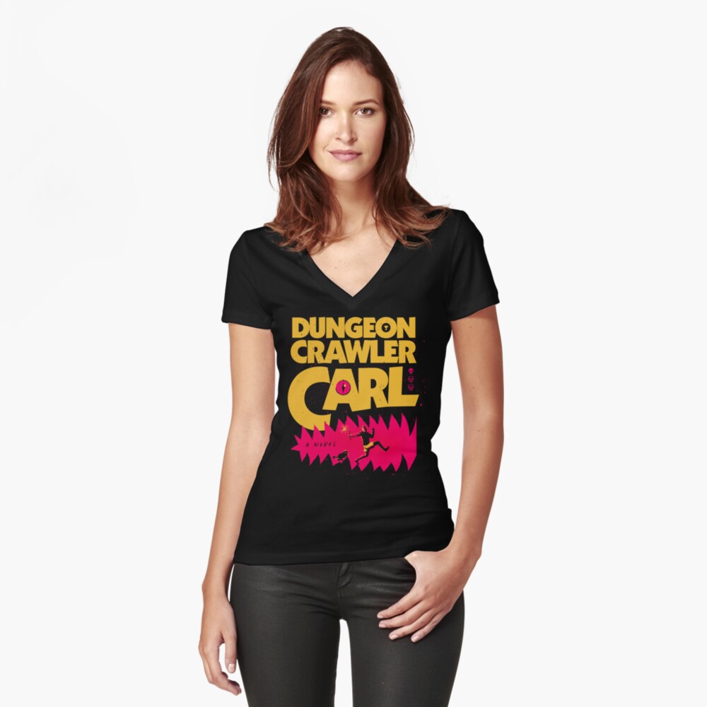 Vista previa del artículo con la obra «Camiseta entallada de cuello en V», diseñado y vendido por dakshagirii.