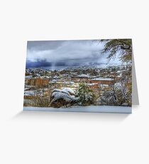 Snowy View In Prescott Arizona Greeting Card