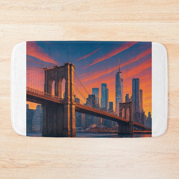 Item preview, Brooklyn Bridge and Manhattan Skyline at Sunset designed and sold by Aryabek.