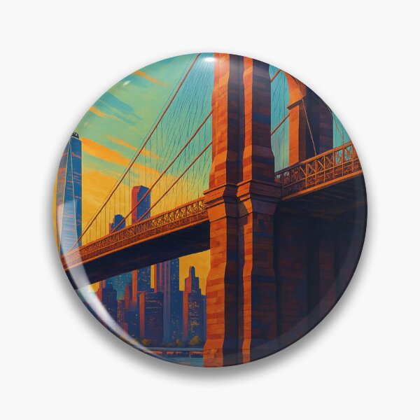 Item preview, Brooklyn Bridge and Lower Manhattan Evening View designed and sold by Aryabek.