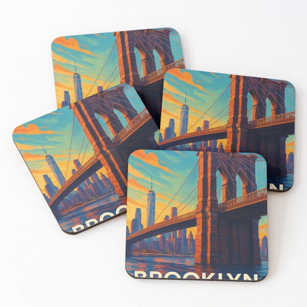 Item preview, Brooklyn Bridge and Lower Manhattan Evening View designed and sold by Aryabek.