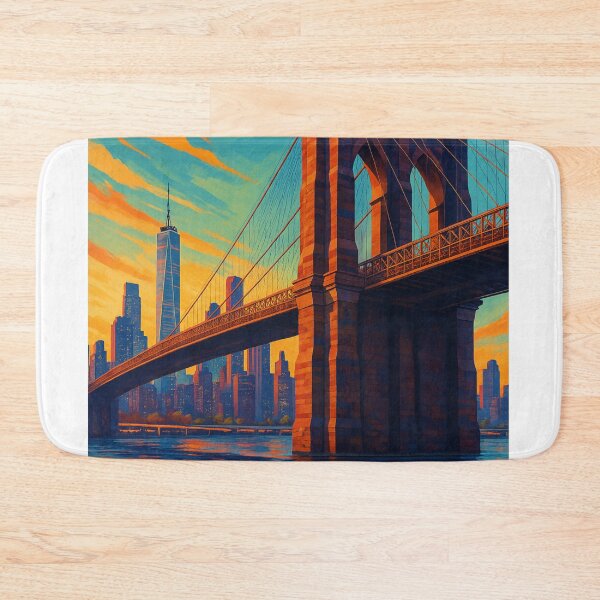 Item preview, Brooklyn Bridge and Lower Manhattan Evening View designed and sold by Aryabek.