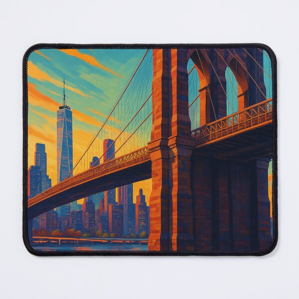 Item preview, Brooklyn Bridge and Lower Manhattan Evening View designed and sold by Aryabek.