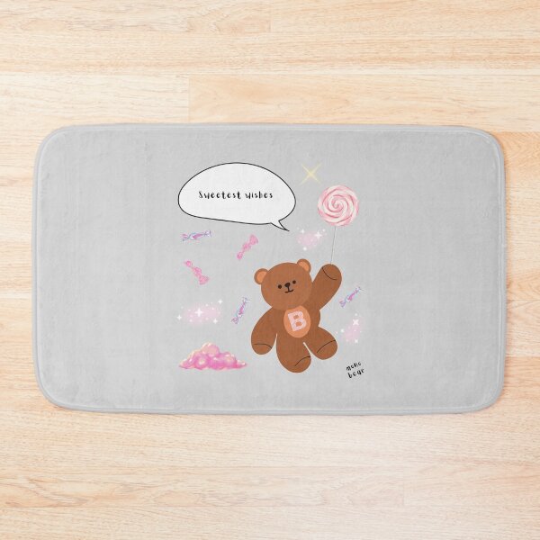 Item preview, Sweetest Wishes – mono bear messages ( Gray Background ) designed and sold by mintmono-studio.