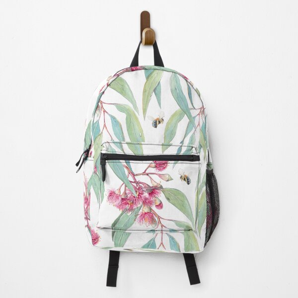 Item preview, Flowering Gum Blossoms and Bees on white  designed and sold by Nadya Neklioudova.