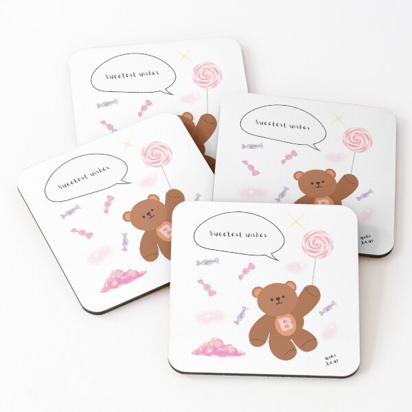 Item preview, Sweetest Wishes – mono bear messages ( White / Transparent ) designed and sold by mintmono-studio.