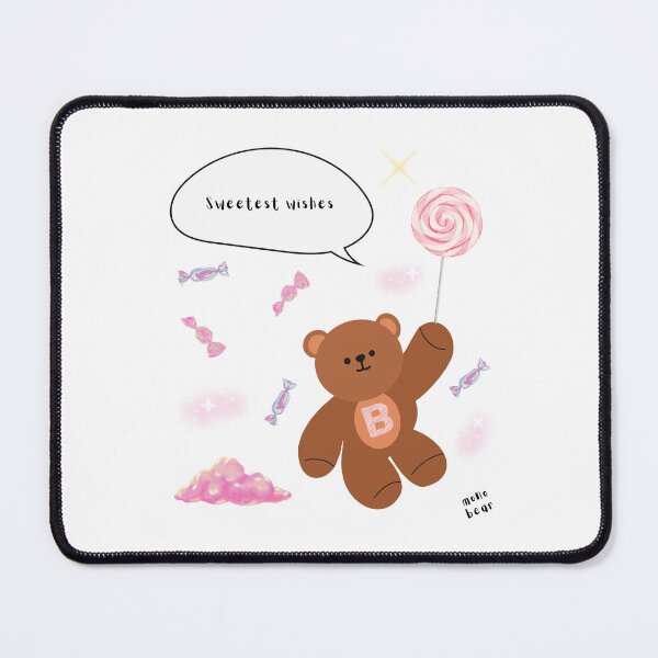 Item preview, Sweetest Wishes – mono bear messages ( White / Transparent ) designed and sold by mintmono-studio.