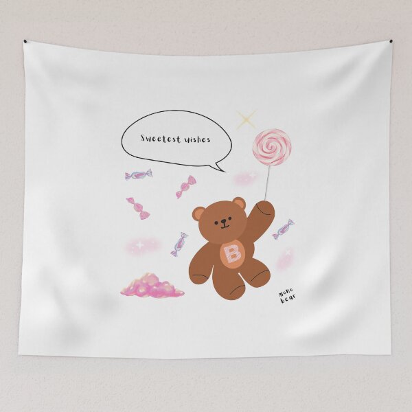 Item preview, Sweetest Wishes – mono bear messages ( White / Transparent ) designed and sold by mintmono-studio.