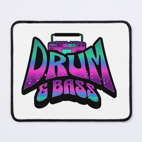 Item preview, DRUM AND BASS  - Neon Boombox (Black)  designed and sold by Discothreadz.