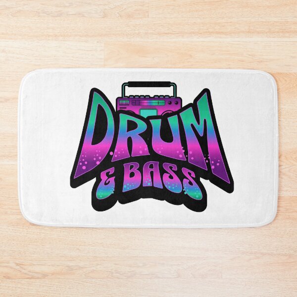 Item preview, DRUM AND BASS  - Neon Boombox (Black)  designed and sold by Discothreadz.