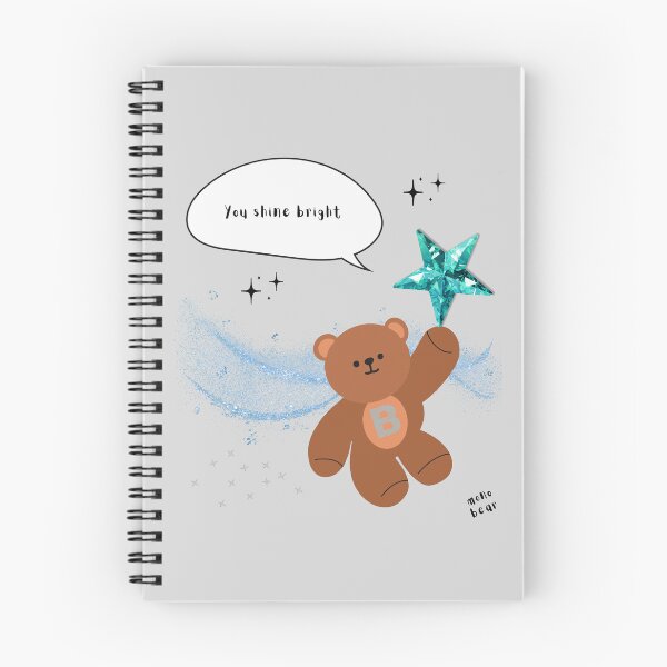 Item preview, You Shine Bright – mono bear messages ( Gray Background ) designed and sold by mintmono-studio.