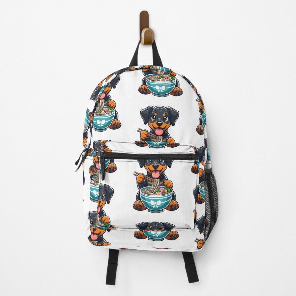Item preview, Dobermann Anime Dog Eating Ramen Noodles designed and sold by doodIllustrate.