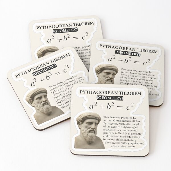 Item preview, Pythagorean Theorem Educational Math Design – STEM Geometry Art designed and sold by Physics Lab.