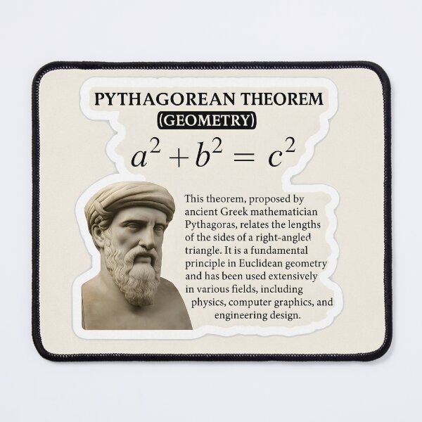 Item preview, Pythagorean Theorem Educational Math Design – STEM Geometry Art designed and sold by Physics Lab.