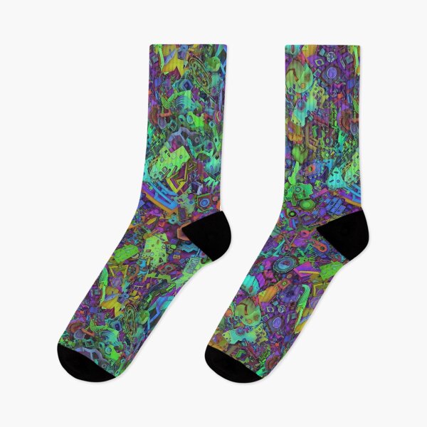 Item preview, Abstract Techno-Chaos | Cyberpunk Neo Art | Rave Party designed and sold by old-district.