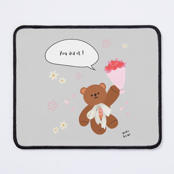 Item preview, You Did It – mono bear messages ( Gray Background ) designed and sold by mintmono-studio.